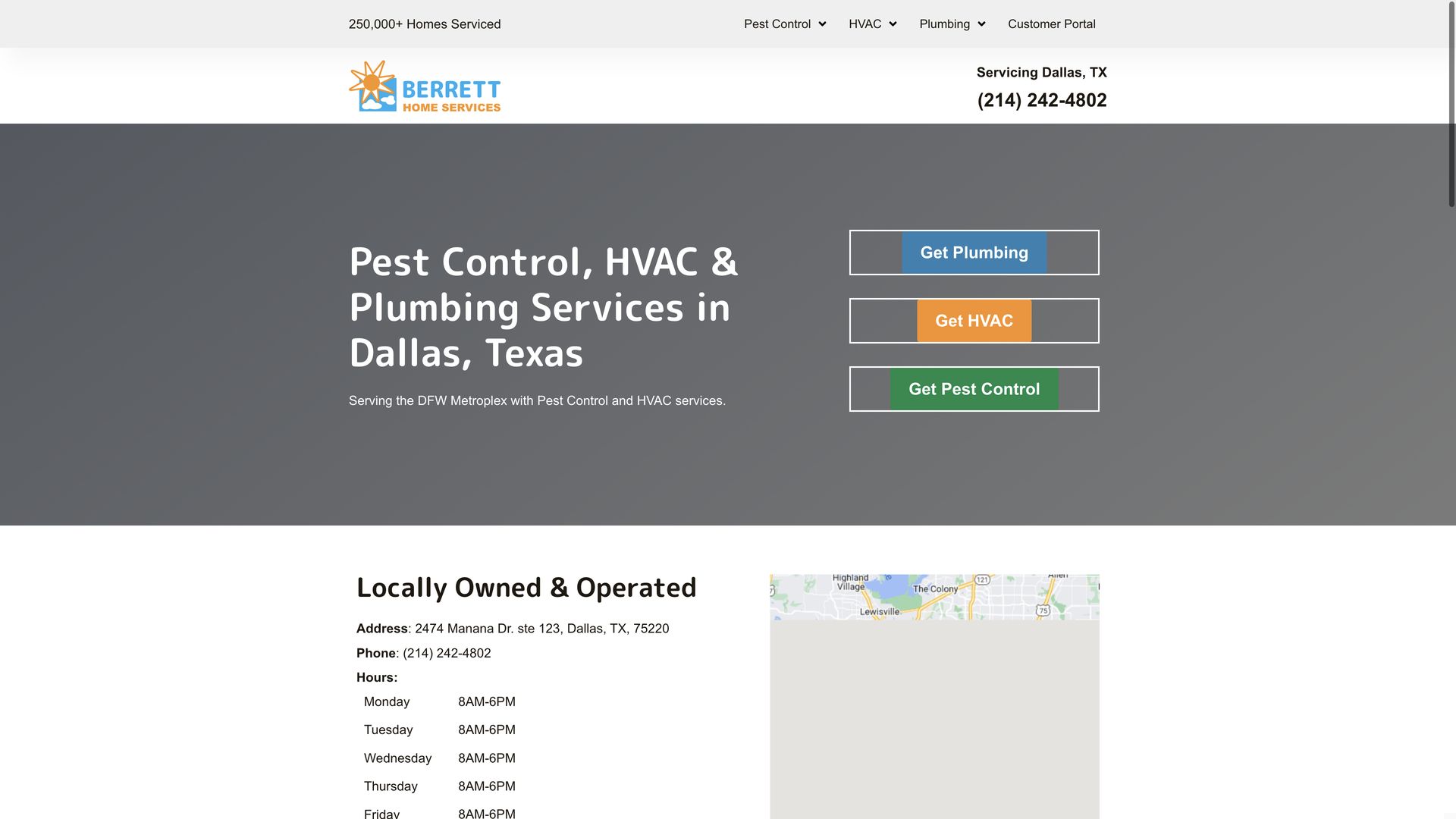 Pest Control Company Berrett Pest, HVAC and Plumbing