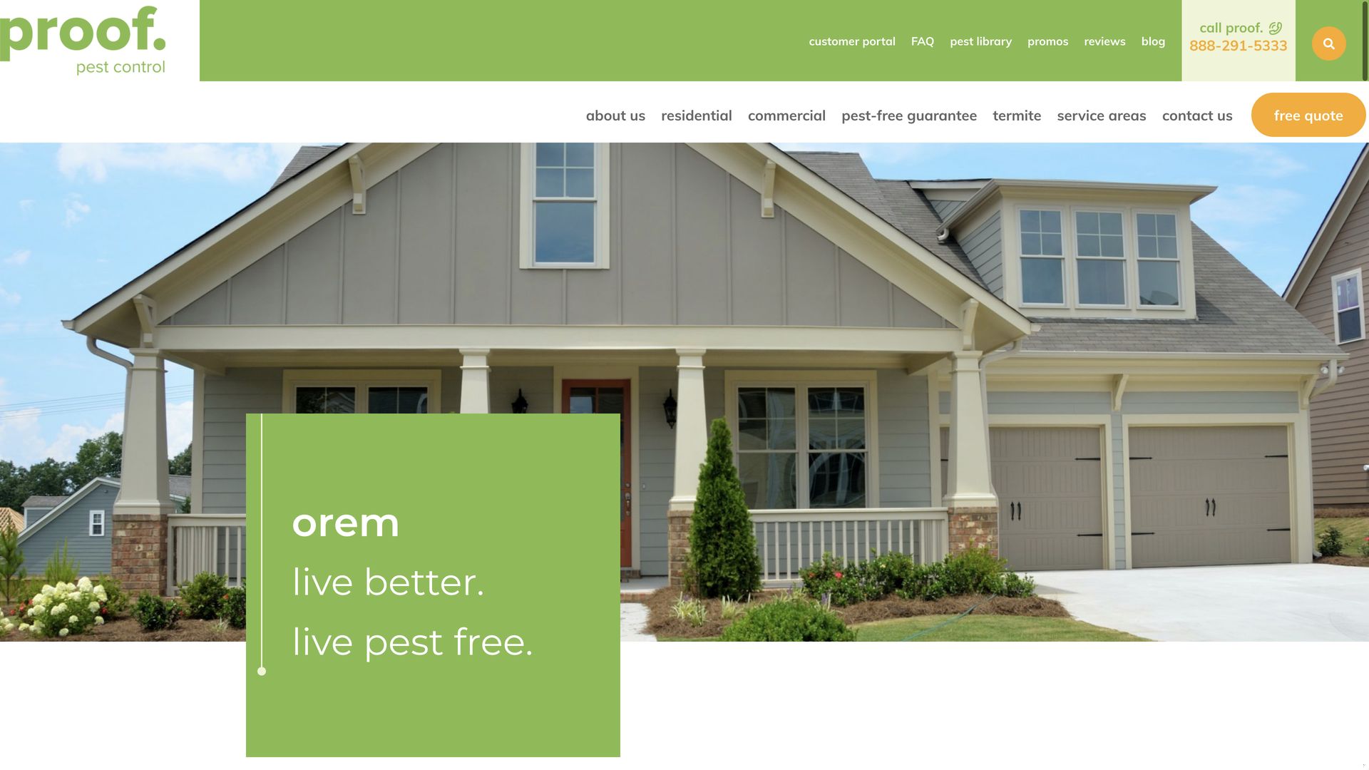 Pest Control Company proof. Pest Control