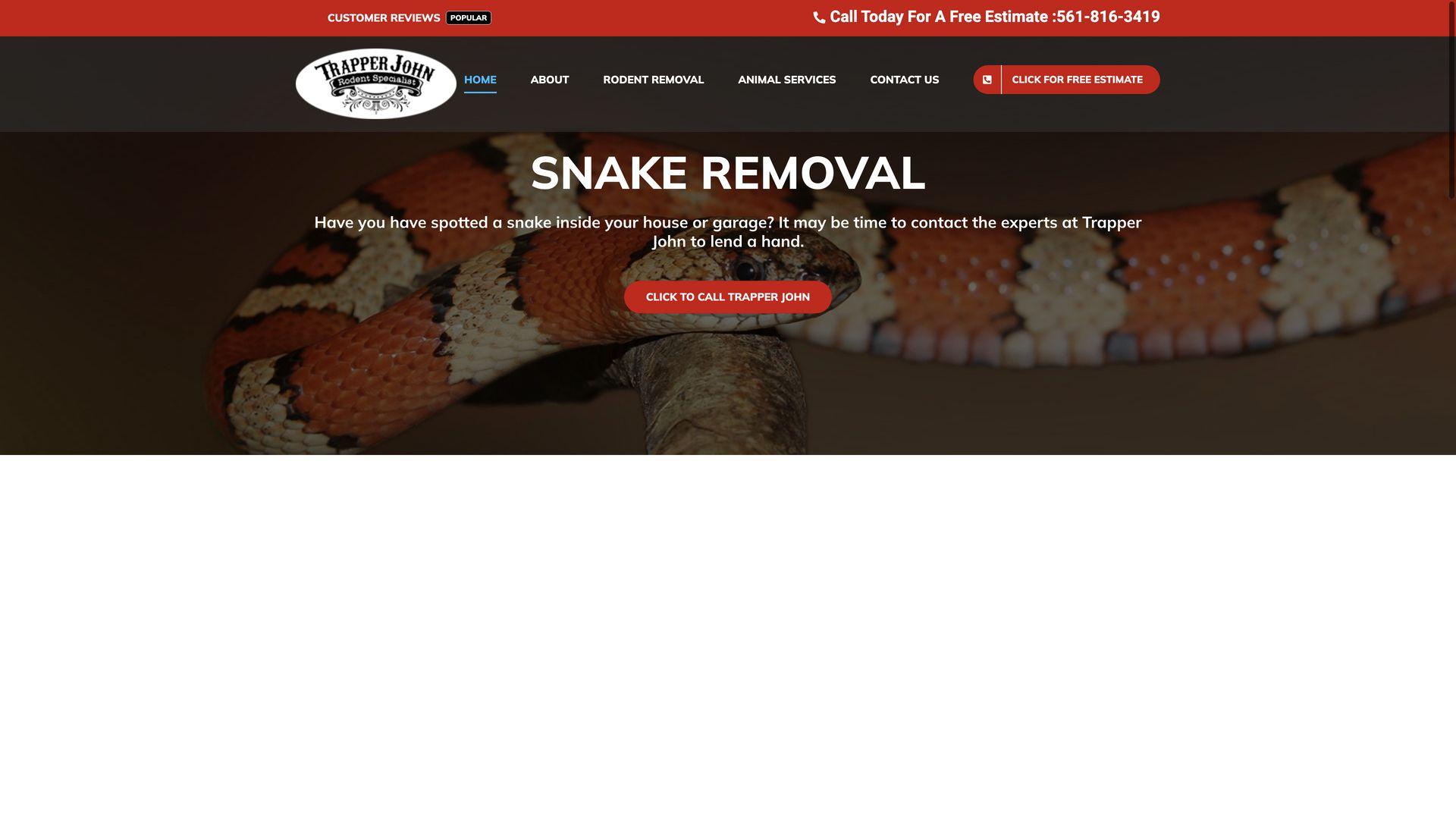 Pest Control Company Trapper John Rodent Control